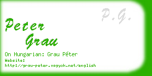 peter grau business card
